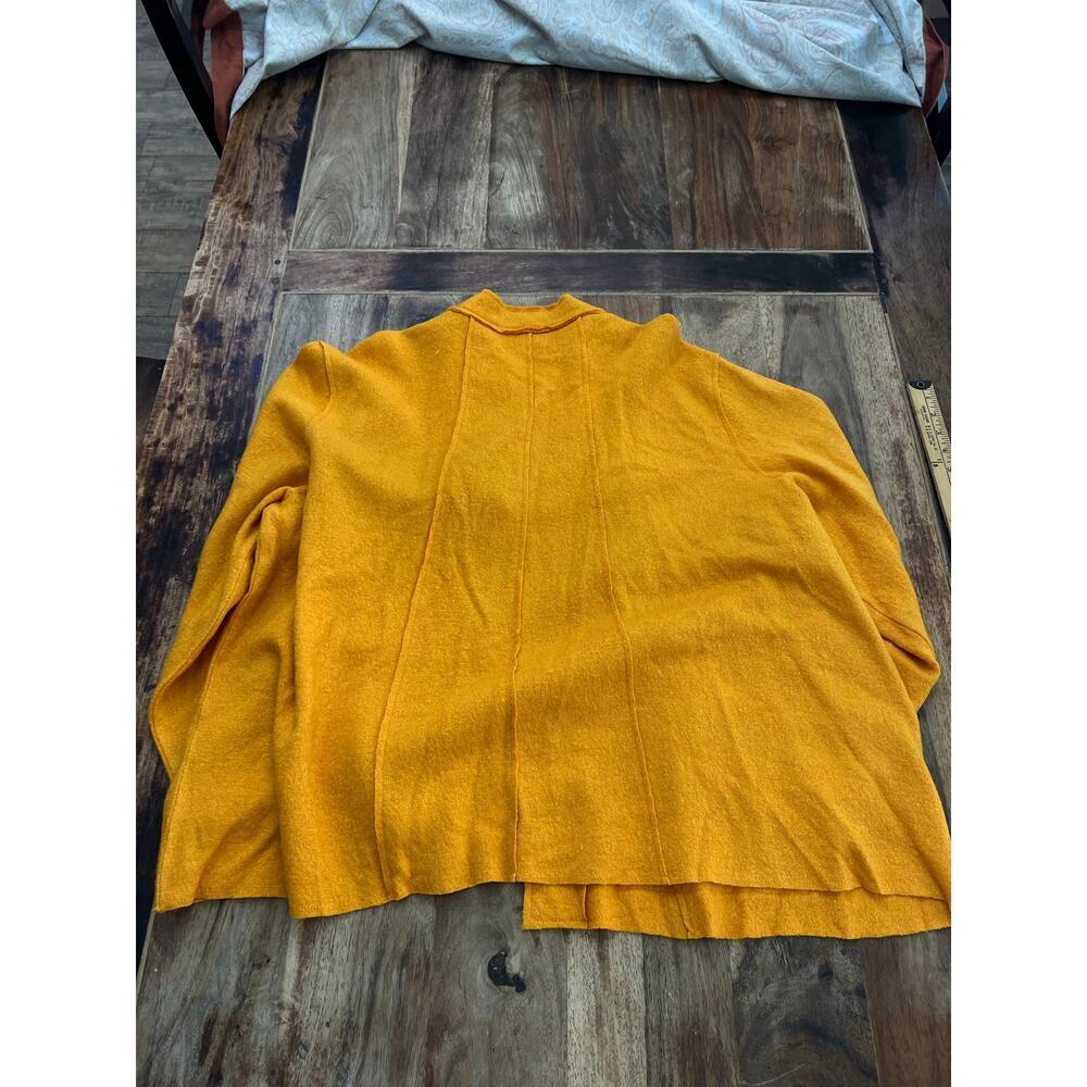 Coldwater Creek Women’s Yellow Orange Wool Blend Cardigan Sweater Size 3X - Picture 2 of 3